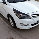 Реснички (накладки) на фары Hyundai Solaris 2014-2017 рестайл